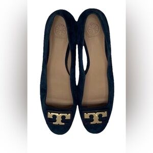 Tory Burch GiGi Block Suede Symphony Blue Size 9.5